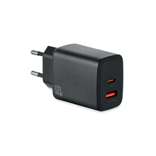 EXTEN EU 2 pólusú fali adapter/töltő Fekete 