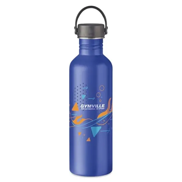 750 ml-es, egyedi Pantone színű, szimplafalú rozsdamentes acél palack.  
