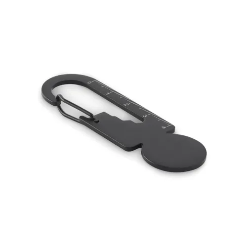 MULTIKEY Multifunkciós érmés kulcstartó Fekete 