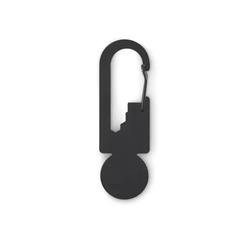 MULTIKEY Multifunkciós érmés kulcstartó Fekete 