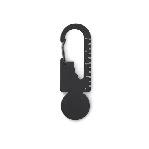 MULTIKEY Multifunkciós érmés kulcstartó Fekete 