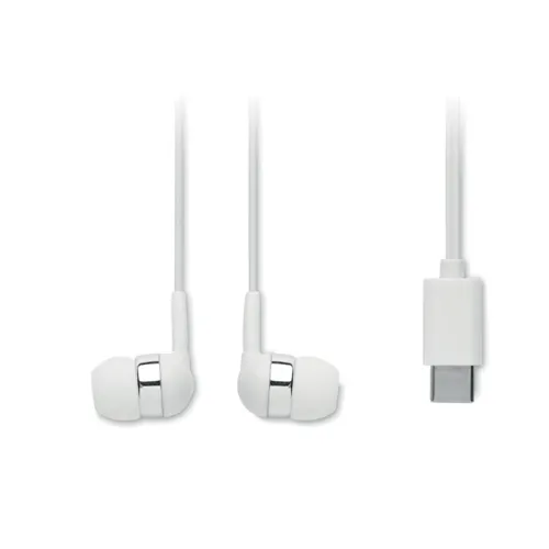 MUSISOFT C USB-C csatlakozós fülhallgató. Fehér 