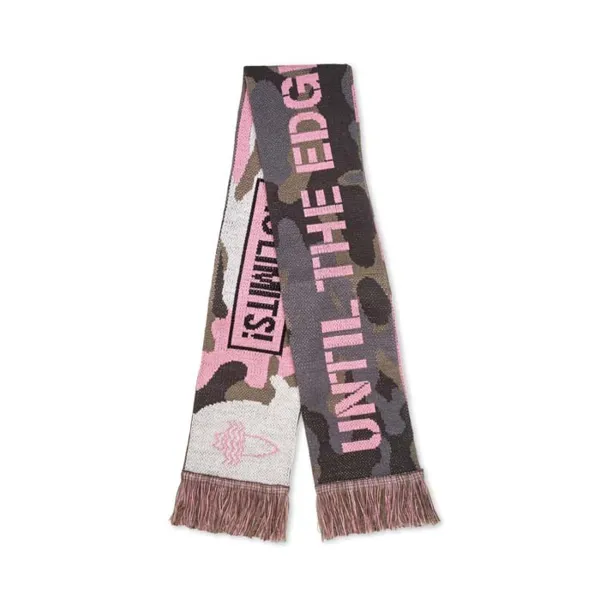 Duplarétegű akril jacquard sál egyedi dizájn szerinti mintával.  