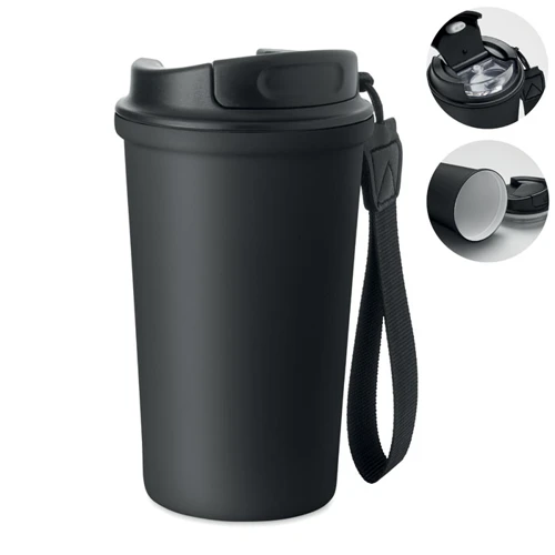 NAKANO Újrahaszn. acél pohár 400ml Fekete 