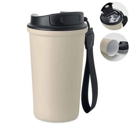 NAKANO Újrahaszn. acél pohár 400ml Bézs 