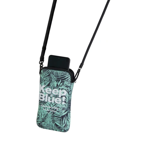 Neoprén keresztpántos telefontartó táska vastag, állítható zsinórral (11x19 cm)  