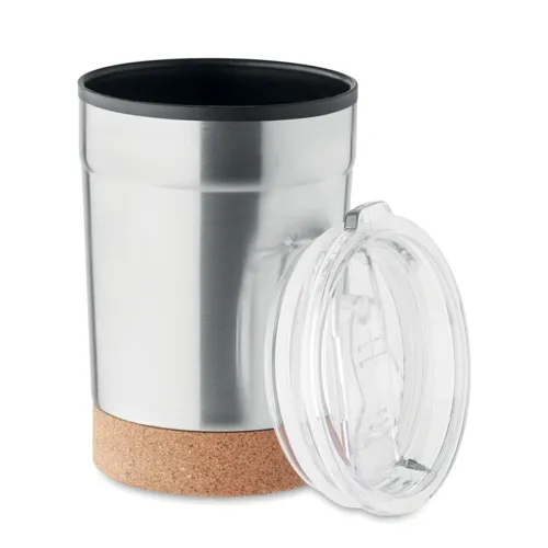 NOMU Duplafalú pohár 300 ml Matt Ezüst 