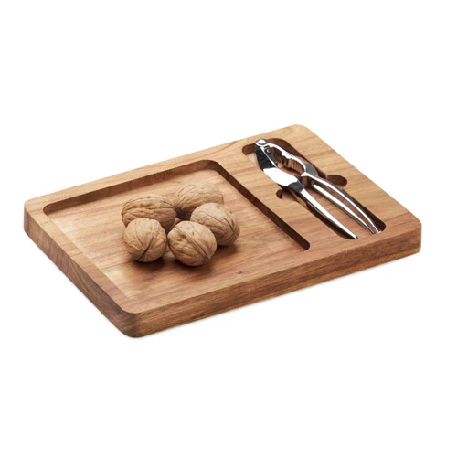 NUTPLATE Akáciafa diótörő készlet Fa 