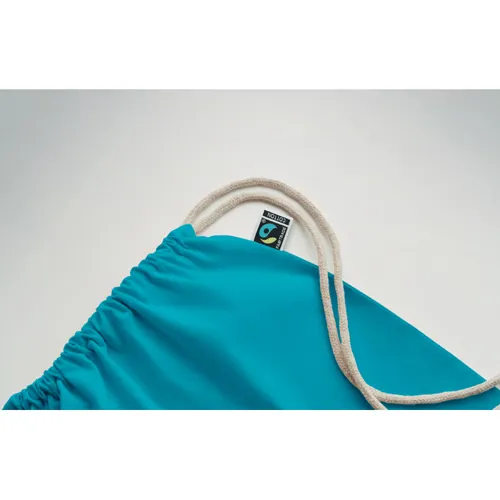 OSOLE DRAW COLOUR Fairtrade zsinóros táska 180 g Türkiz 
