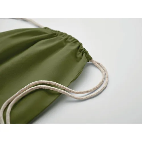 OSOLE DRAW COLOUR Fairtrade zsinóros táska 180 g Sötétzöld 
