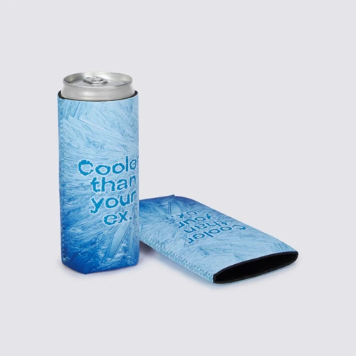 Összehajtható neoprén hűtőtok. 330 ml, keskeny méret.  