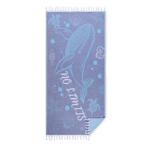 Pamut hammam törölköző az Ön jacquard szövésű logójával (170 g/m²).  