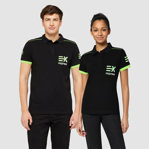 Pamut pólóing kontrasztos csíkkal 190 g/m²  