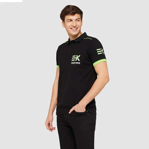 Pamut pólóing kontrasztos csíkkal 190 g/m²  