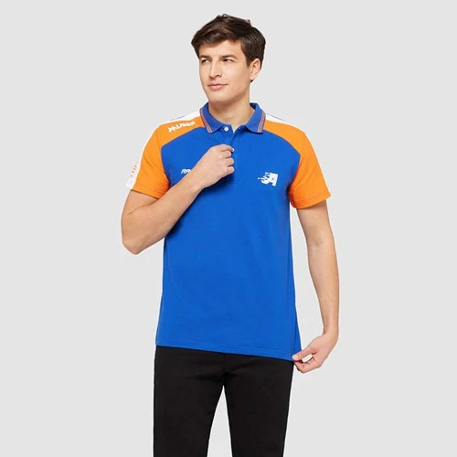 Pamut pólóing kontrasztos ujjakkal 190 g/m²  