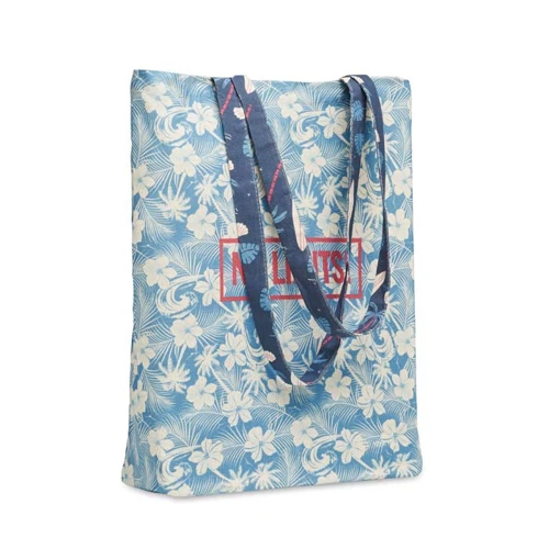 Pamutvászon bevásárlótáska 10 cm talppal és hosszú fülekkel (38x10x42 cm).  