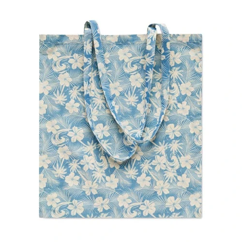 Pamutvászon bevásárlótáska hosszú fülekkel (38x42 cm).  