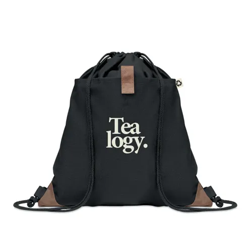 PANDA BAG Újrahaszn. pamut tornazsák Fekete 