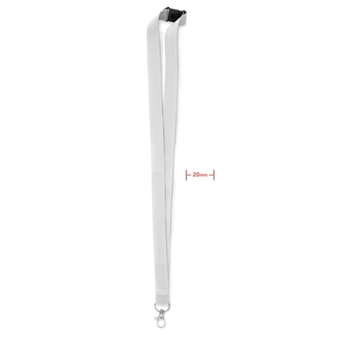 PANY Nyakpánt karabinerrel, 20 mm Fehér 