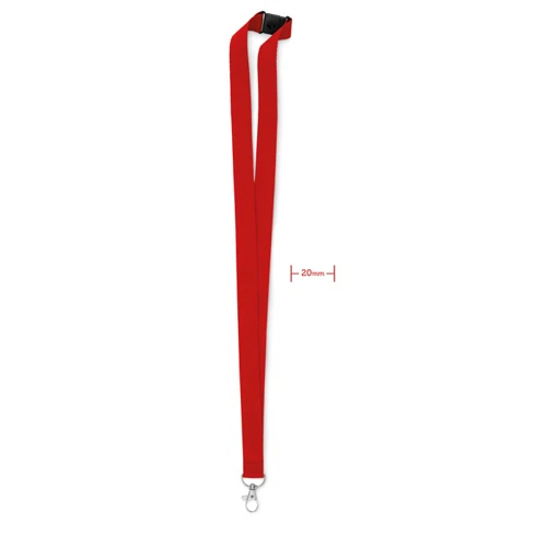 PANY Nyakpánt karabinerrel, 20 mm Piros 