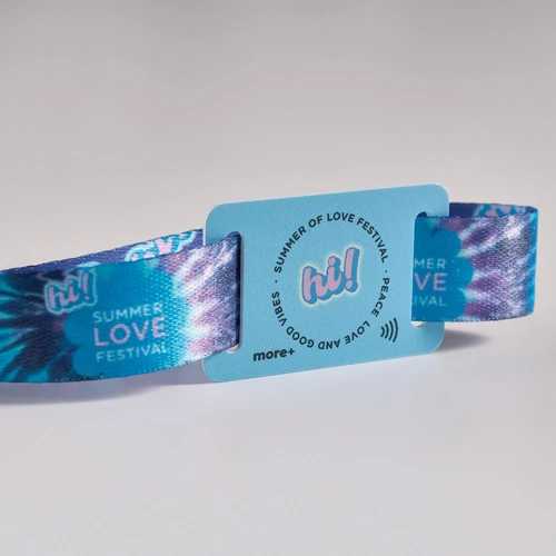 Poliészter szublimációs NFC karszalag PVC címkével  