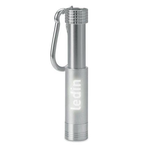 POP LIGHT Alumínium/ABS LED kulcstartó Ezüst 