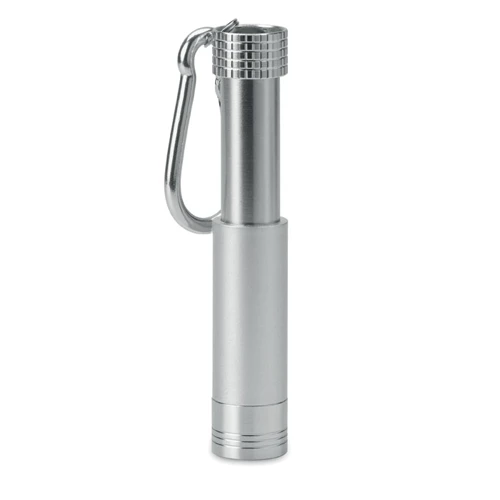 POP LIGHT Alumínium/ABS LED kulcstartó Ezüst 