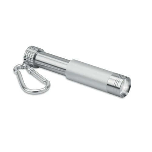 POP LIGHT Alumínium/ABS LED kulcstartó Ezüst 