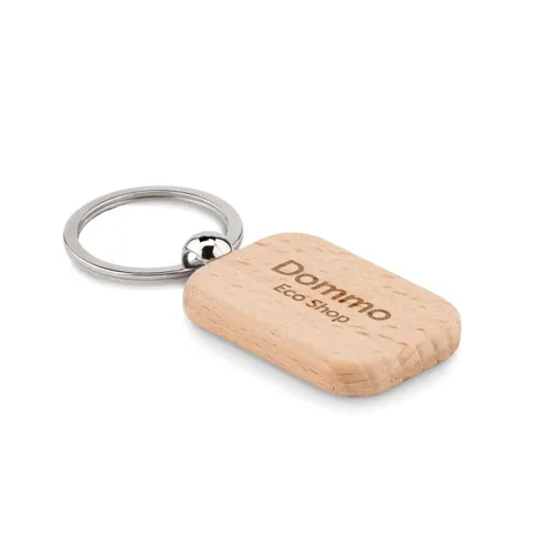 POTY WOOD Téglalap fa kulcstartó Fa 