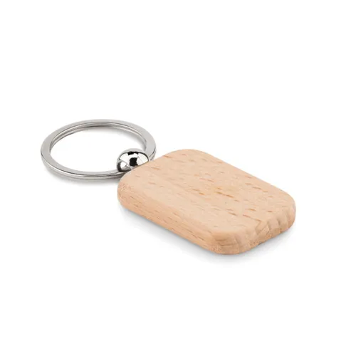 POTY WOOD Téglalap fa kulcstartó Fa 