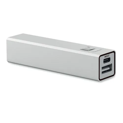 POWERALUC 2600 mAh powerbank akkumulátor Matt Ezüst 