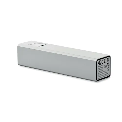 POWERALUC 2600 mAh powerbank akkumulátor Matt Ezüst 