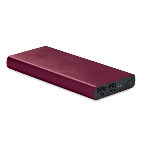 POWERFLAT 10C 10000 mAh powerbank Bordó 