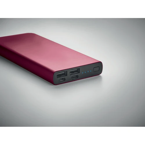 POWERFLAT 10C 10000 mAh powerbank Bordó 