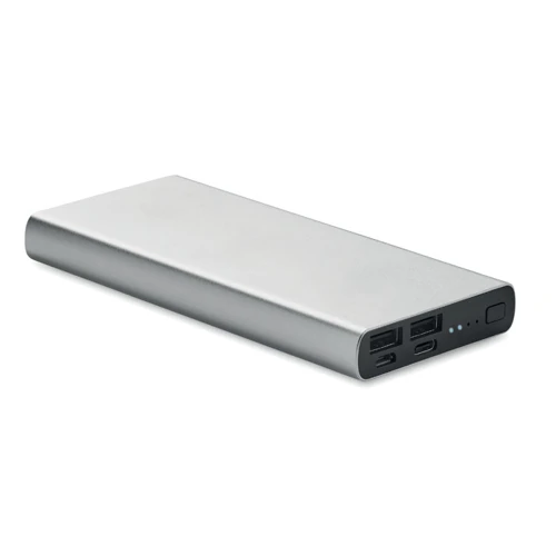 POWERFLAT 10C 10000 mAh powerbank Matt Ezüst 