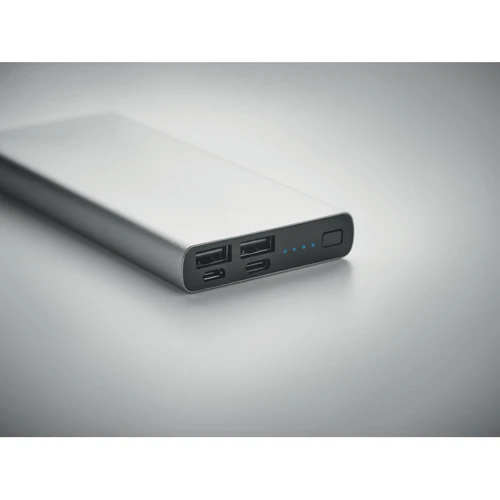 POWERFLAT 10C 10000 mAh powerbank Matt Ezüst 