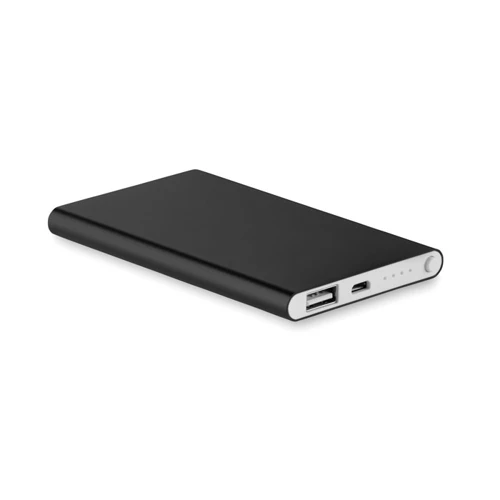 POWERFLAT 4000 mAh alumínium powerbank Fekete 