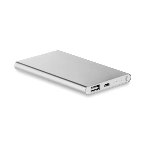 POWERFLAT 4000 mAh alumínium powerbank Matt Ezüst 