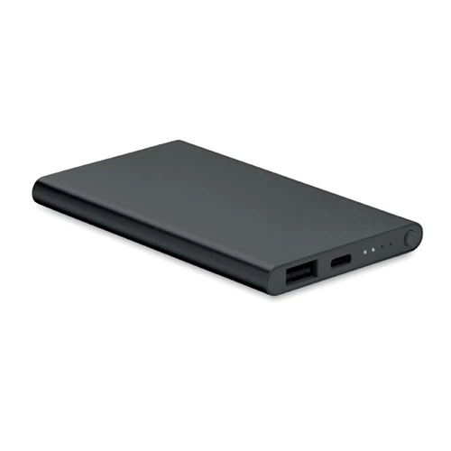 POWERFLAT C 4000 mAh powerbank, C csatl. Fekete 