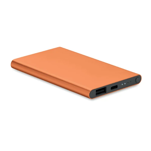 POWERFLAT C 4000 mAh powerbank, C csatl. Narancssárga 
