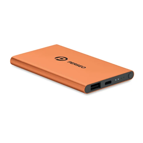 POWERFLAT C 4000 mAh powerbank, C csatl. Narancssárga 