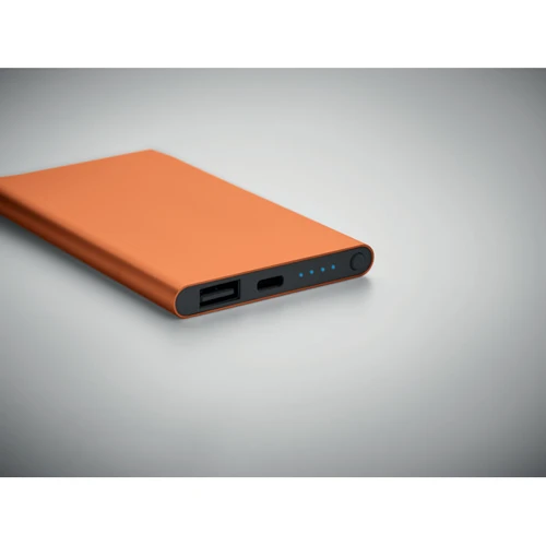 POWERFLAT C 4000 mAh powerbank, C csatl. Narancssárga 
