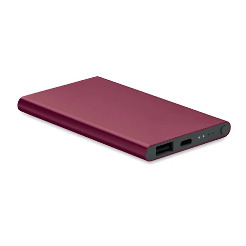 POWERFLAT C 4000 mAh powerbank, C csatl. Bordó 