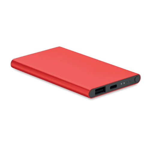 POWERFLAT C 4000 mAh powerbank, C csatl. Piros 
