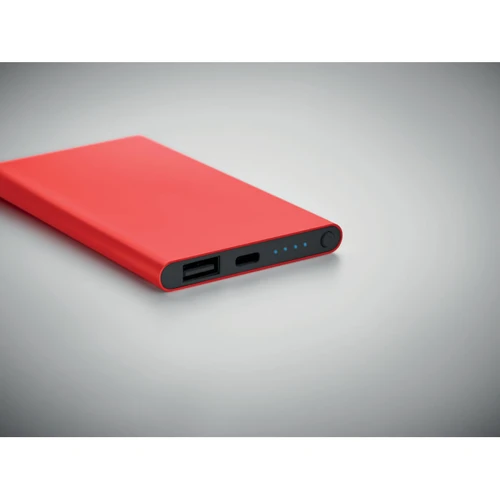 POWERFLAT C 4000 mAh powerbank, C csatl. Piros 