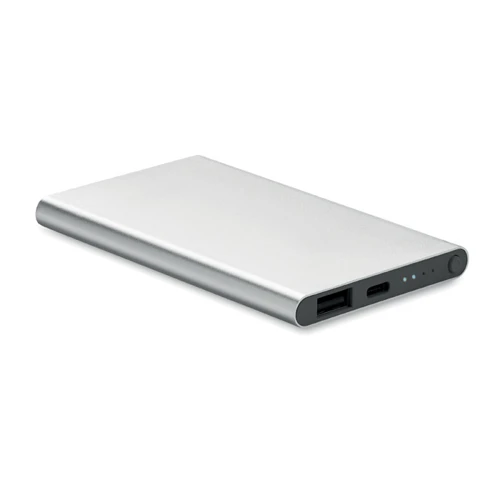 POWERFLAT C 4000 mAh powerbank, C csatl. Matt Ezüst 
