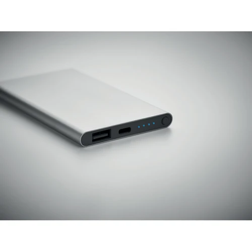 POWERFLAT C 4000 mAh powerbank, C csatl. Matt Ezüst 