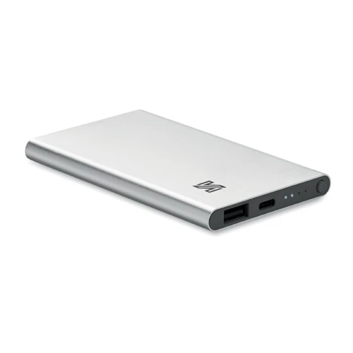 POWERFLAT C 4000 mAh powerbank, C csatl. Matt Ezüst 