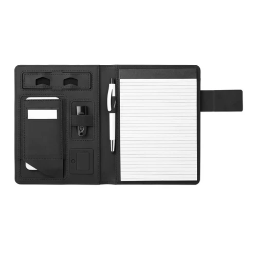 POWERNOTY A5 mappa, 4000 mAh powerbank Fekete 