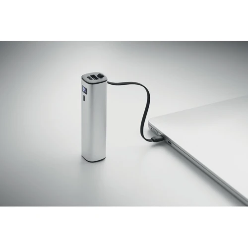 POWERTUBE Powerbank 5000 mAh PD 20W Matt Ezüst 
